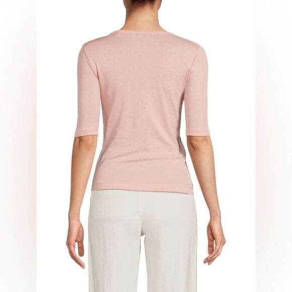 VINCE Solid Pima Cotton Henley‎ in coastal small NWT in packaging - Picture 2 of 4